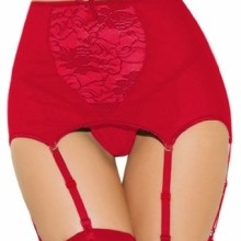 SEXY RED LACE GARTER PANTY