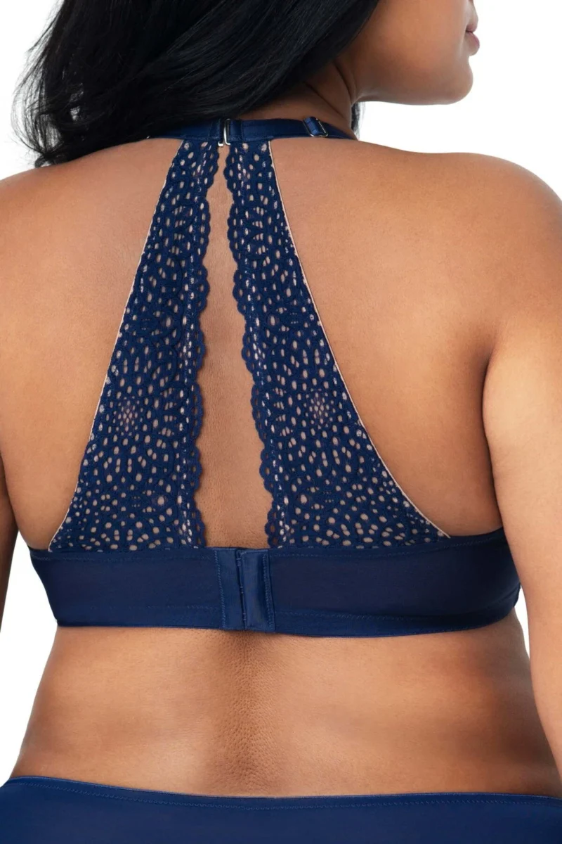 Curvy Couture Halter  Crochet Lace Bra