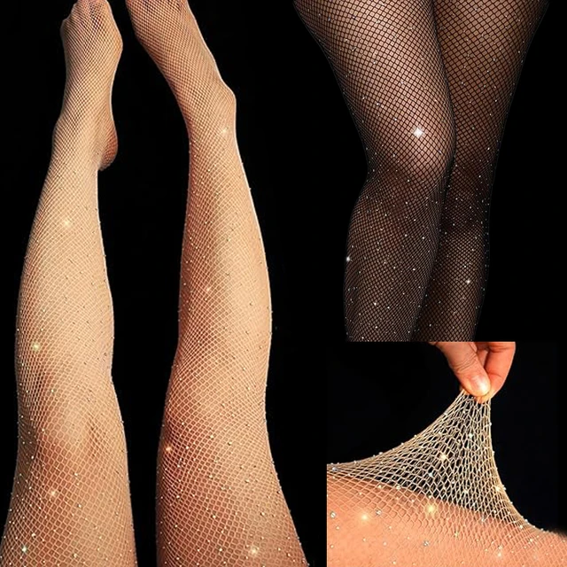 Rhinestone Fishnet Pantyhose
