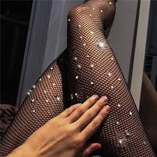 Rhinestone Fishnet Pantyhose