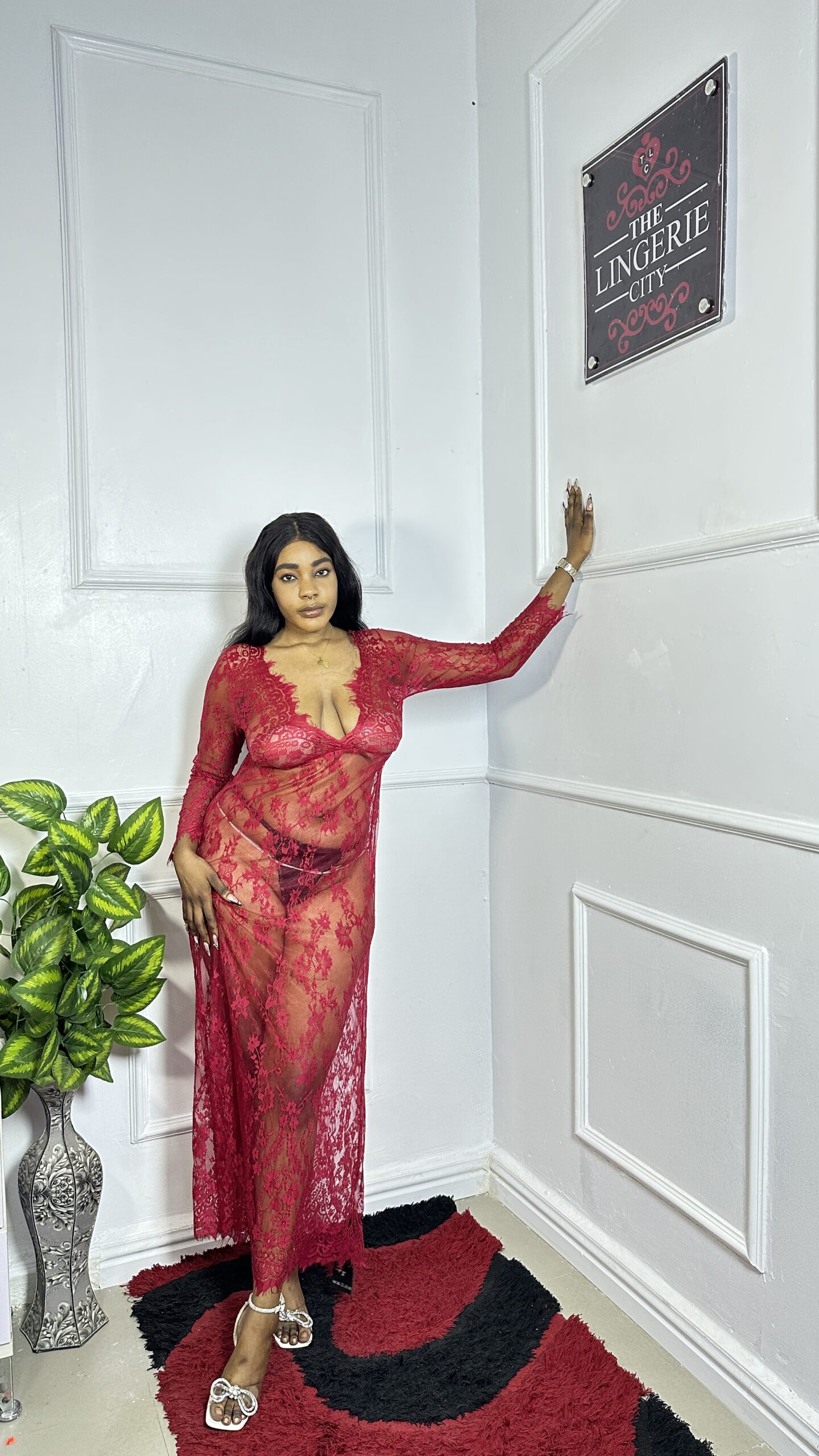 Long Full Lace Long sleeve Dress