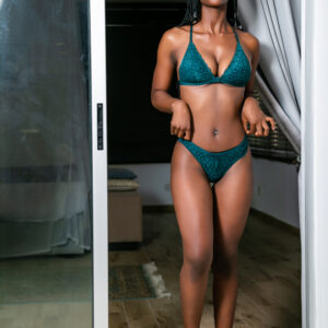 Emerald Luxe Racerback Lace Lingerie Set