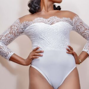 Elegant Lace Off-Shoulder Bodysuit